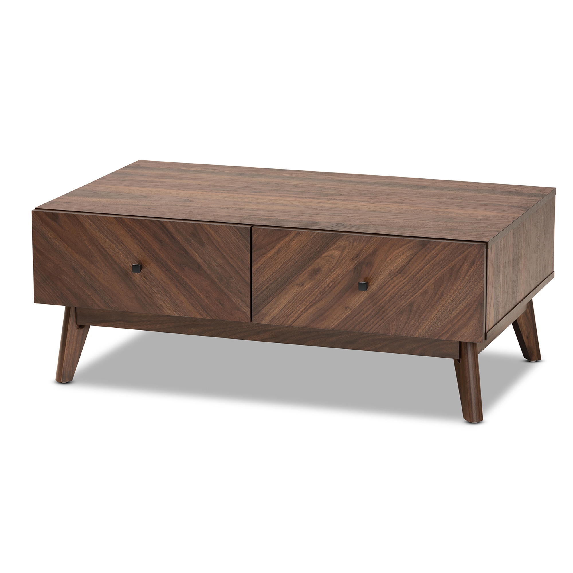 Baxton Studio Hartman Mid Century Modern Walnut Brown Finished